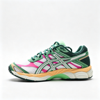 ASICS Gel-Cumulus 16 | Retro green and pink color blocking + GEL cushioning + breathable mesh upper unisex Y2K platform sneakers a must-have item for spring and summer trends