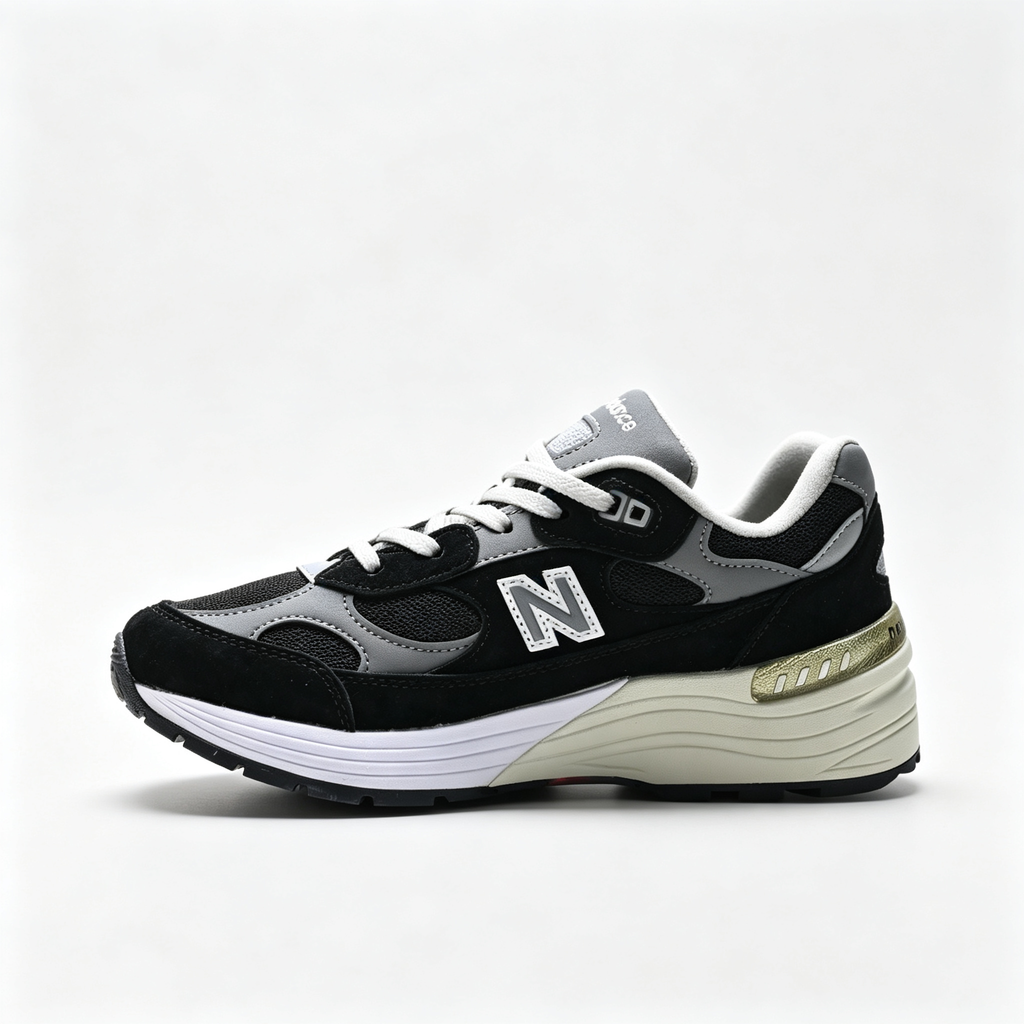 New Balance 992 'Black Grey' | Premium Suede & Mesh + ABZORB Cushioning + Made in USA, Men's & Women's Lifestyle Sneakers, Classic Retro Runner & Streetwear Essential