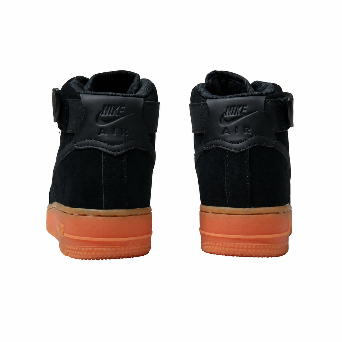 Nike Air Force 1 Mid 07 Suede Black Gum Sole | Men's Mid-Top Sneakers | All-Black Nubuck Leather Casual Shoes | Classic AF1 Gum Bottom Streetwear Shoes