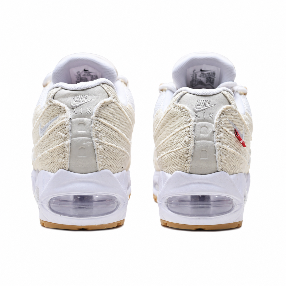Levi's x Nike Air Max 95 "White and Ecru" Denim | Big Bubble Gum Sole Sneakers | Limited Edition Collaboration Men's Shoes (HM4743-100)