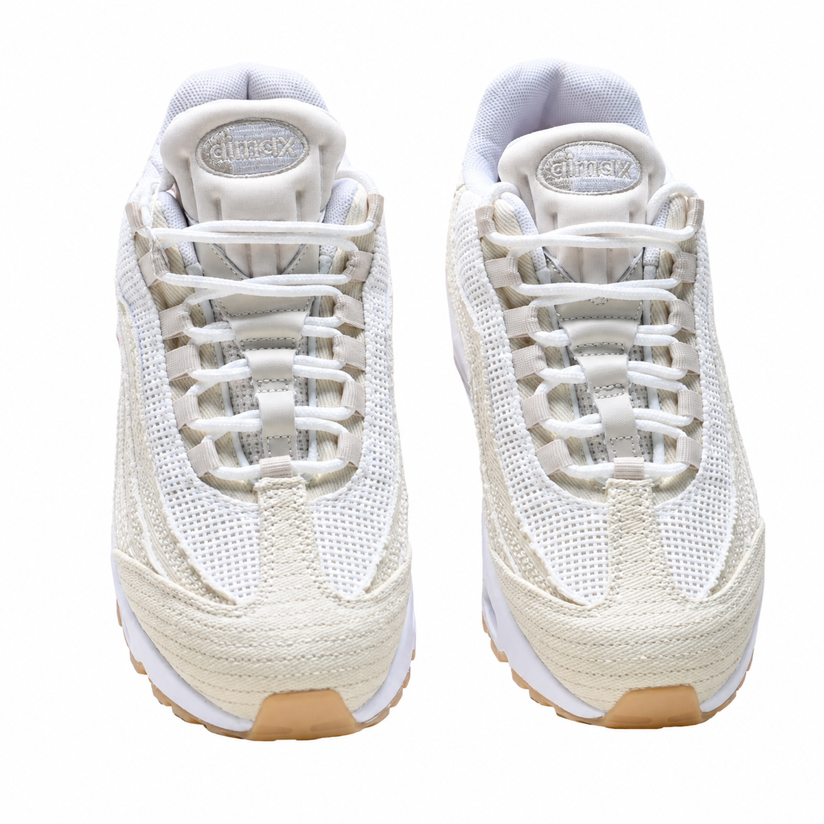 Levi's x Nike Air Max 95 "White and Ecru" Denim | Big Bubble Gum Sole Sneakers | Limited Edition Collaboration Men's Shoes (HM4743-100)