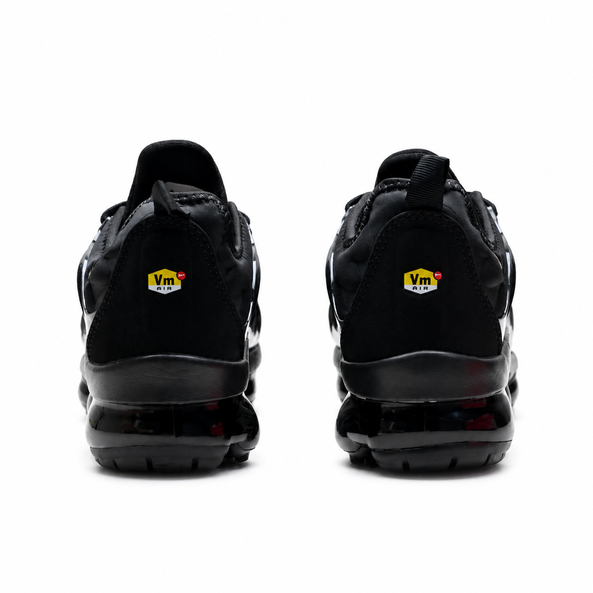 Nike Air VaporMax Plus | Triple Black Mesh + Glossy TPU Overlays + Full-Length VaporMax Cushioning, Men's Futuristic Running & Lifestyle Sneakers, Dark Aesthetic & All-Day Comfort