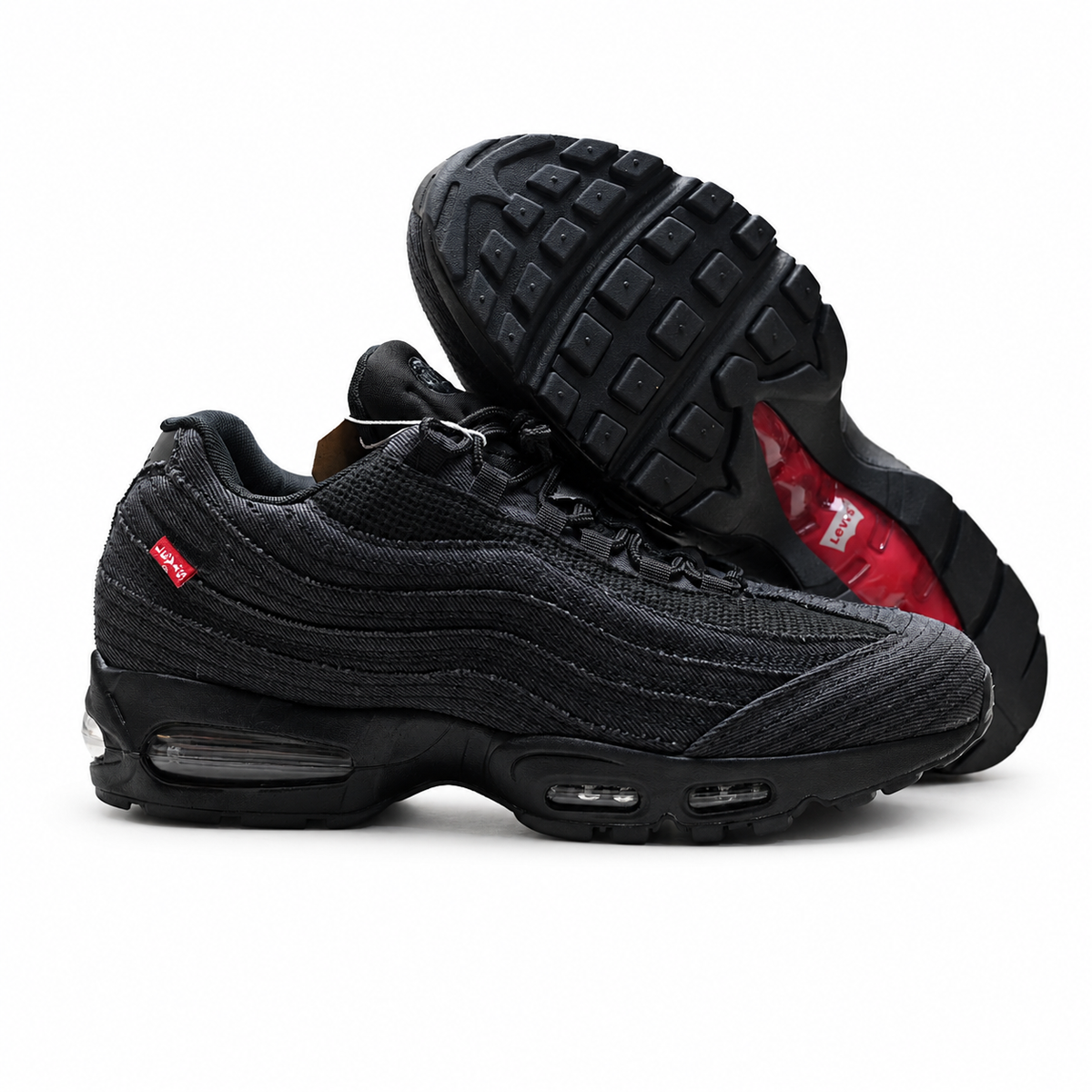 Levi's x Nike Air Max 95 "White and Ecru" Denim | Big Bubble Gum Sole Sneakers | Limited Edition Collaboration Men's Shoes (HM4743-100)
