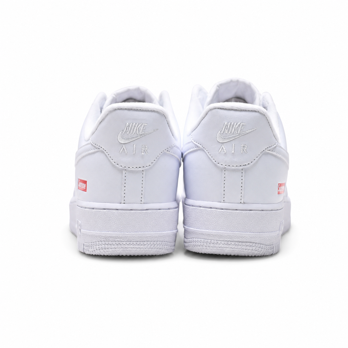 Supreme x Nike Air Force 1 Low "White Red Box Logo" | All-White Leather Low-Top Sneakers | Limited Edition Streetwear Shoes (CU9225-100)