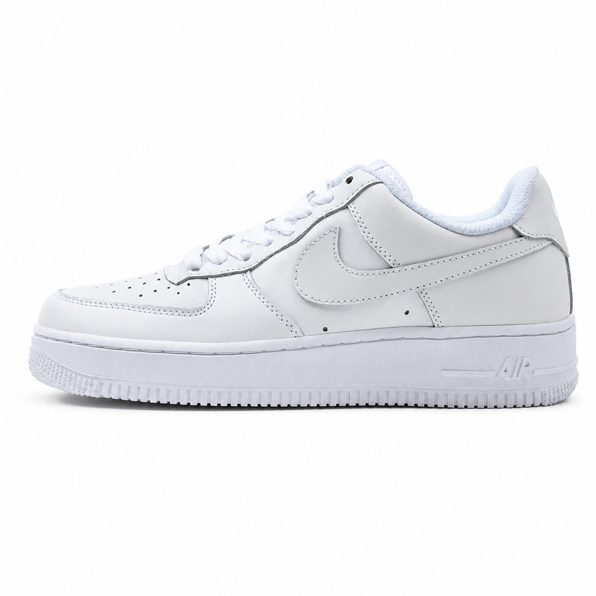 Nike Air Force 1 Low '07 | Triple White Leather + Classic Swoosh + Padded Collar, Unisex Lifestyle Sneakers, Essential Streetwear & All-Day Comfort