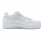 Nike Air Force 1 Low '07 | Triple White Leather + Classic Swoosh + Padded Collar, Unisex Lifestyle Sneakers, Essential Streetwear & All-Day Comfort