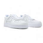 Nike Air Force 1 Low '07 | Triple White Leather + Classic Swoosh + Padded Collar, Unisex Lifestyle Sneakers, Essential Streetwear & All-Day Comfort