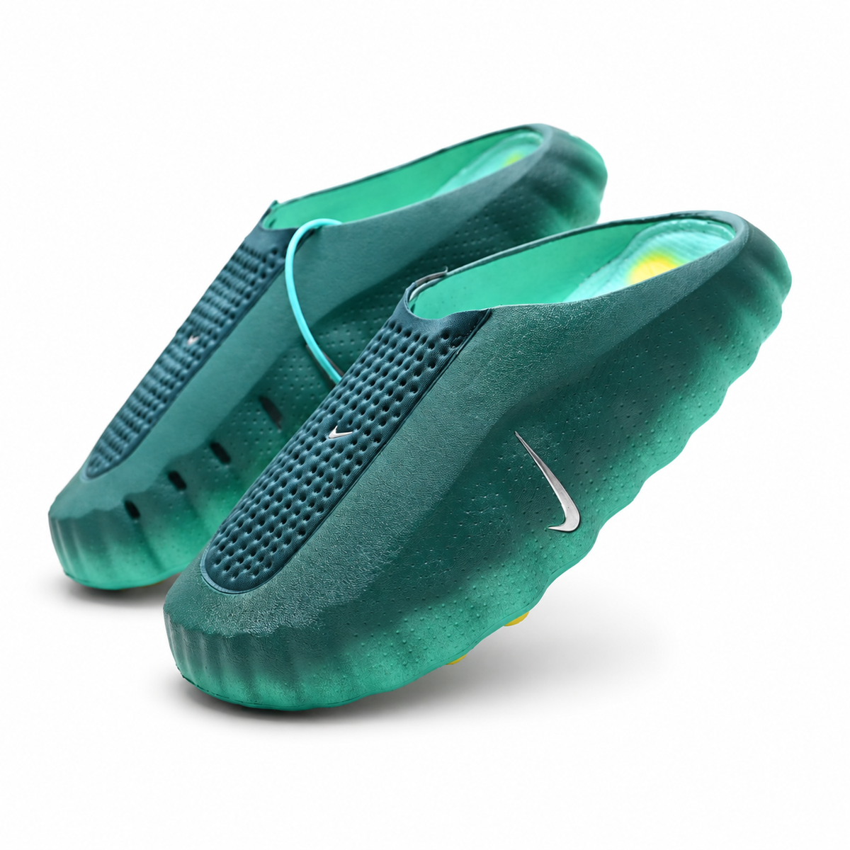 Nike Mind 001 Geode Teal Men's Pregame Mules HQ4307-301 – Light Menta Canary Slip-On Shoes