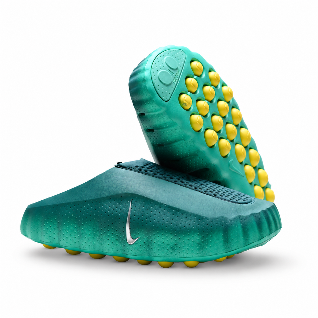 Nike Mind 001 Geode Teal Men's Pregame Mules HQ4307-301 – Light Menta Canary Slip-On Shoes