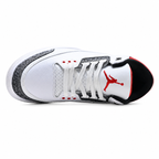 Air Jordan 3 Retro 'White Fire Red' | White Leather + Cement Grey Elephant Print + Visible Air Unit, Men's Basketball & Lifestyle Sneakers, Iconic Streetwear & Premium Comfort