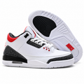 Air Jordan 3 Retro 'White Fire Red' | White Leather + Cement Grey Elephant Print + Visible Air Unit, Men's Basketball & Lifestyle Sneakers, Iconic Streetwear & Premium Comfort
