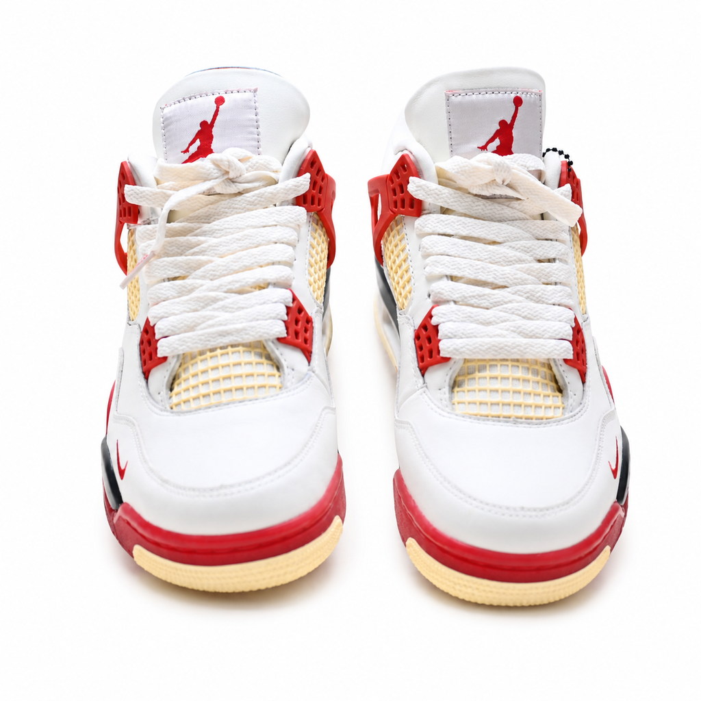 Nike Air Flight Legacy | White Leather + University Red Accents + Vintage Cream Midsole, Men's Retro Basketball Sneakers, Classic Court Style & Comfortable Cushioning