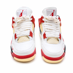 Nike Air Flight Legacy | White Leather + University Red Accents + Vintage Cream Midsole, Men's Retro Basketball Sneakers, Classic Court Style & Comfortable Cushioning