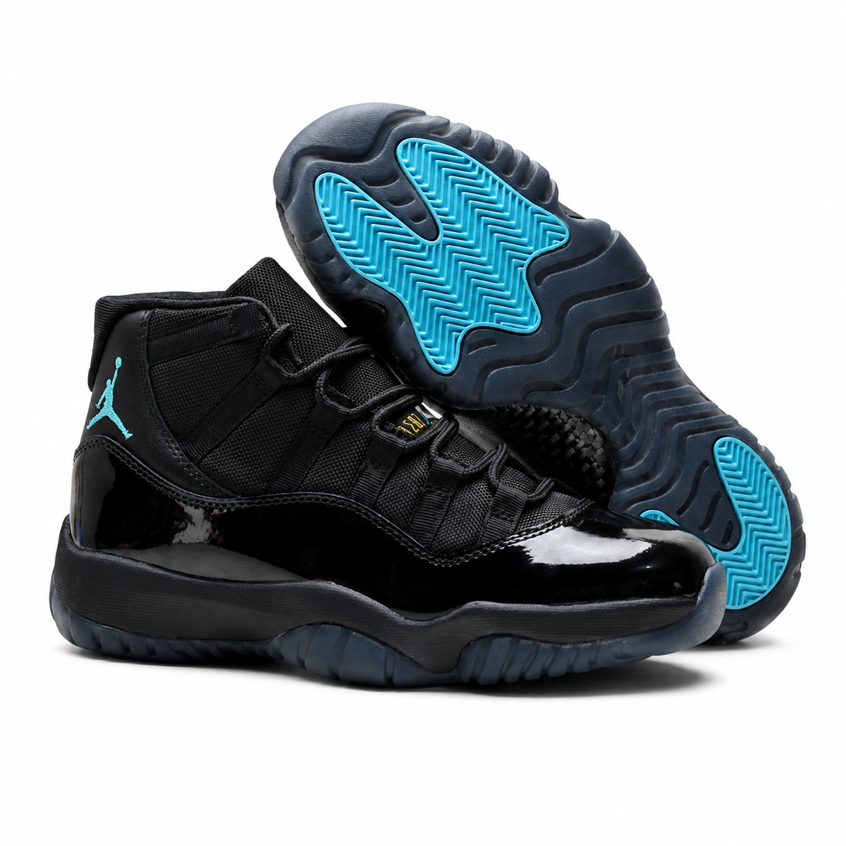 Air Jordan 11 Retro 'Gamma Blue' | Black Patent Leather + Gamma Blue Accents + Carbon Fiber Plate, Men's Basketball & Lifestyle Sneakers, Iconic High-Top & Premium Performance