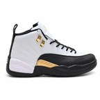 Air Jordan 12 Retro 'Playoffs' | White Tumbled Leather + Black Mudguard + Metallic Gold Accents, Men's Basketball & Lifestyle Sneakers, Iconic High-Top & Premium Durability