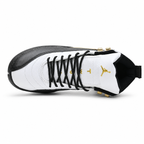 Air Jordan 12 Retro 'Playoffs' | White Tumbled Leather + Black Mudguard + Metallic Gold Accents, Men's Basketball & Lifestyle Sneakers, Iconic High-Top & Premium Durability