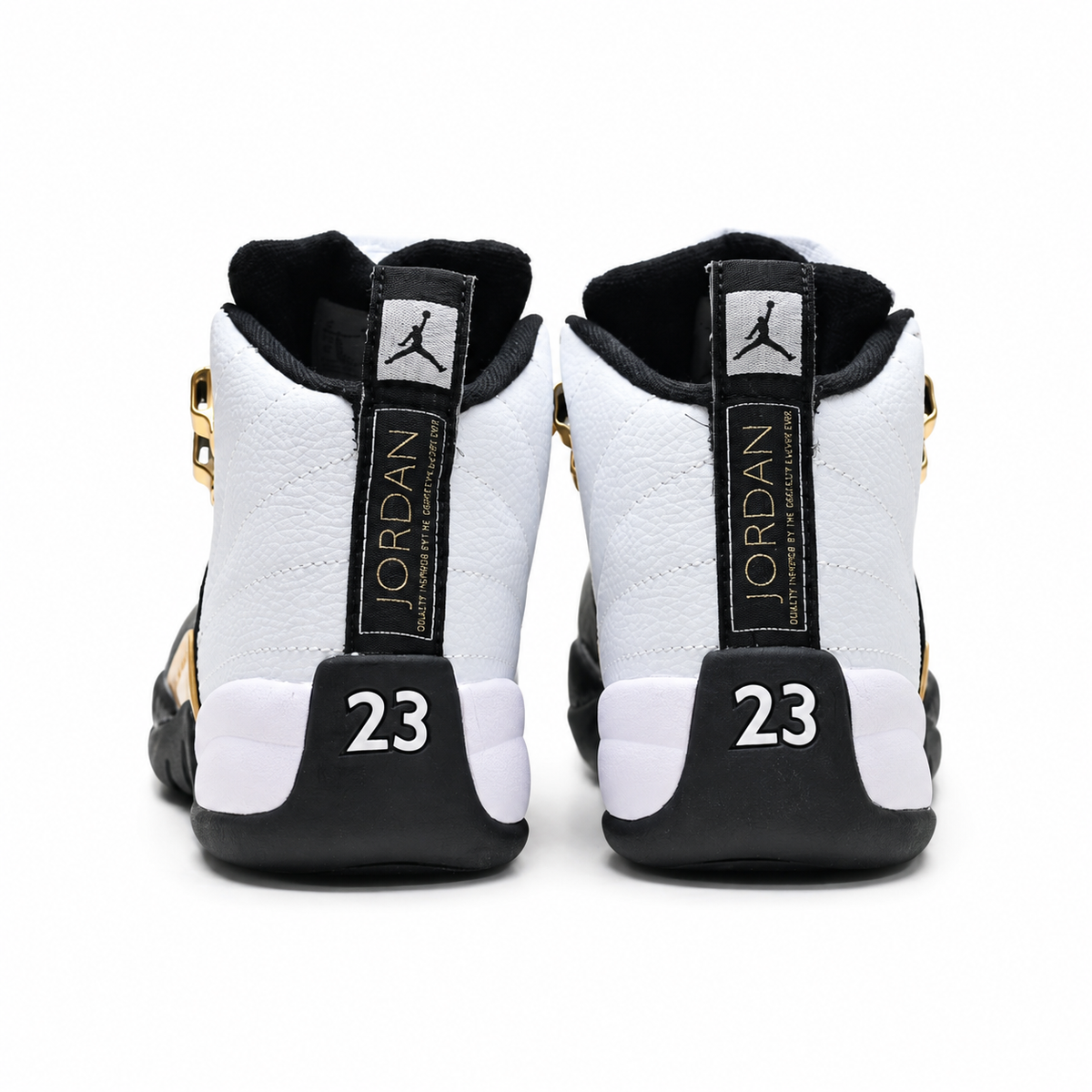 Air Jordan 12 Retro 'Playoffs' | White Tumbled Leather + Black Mudguard + Metallic Gold Accents, Men's Basketball & Lifestyle Sneakers, Iconic High-Top & Premium Durability