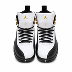 Air Jordan 12 Retro 'Playoffs' | White Tumbled Leather + Black Mudguard + Metallic Gold Accents, Men's Basketball & Lifestyle Sneakers, Iconic High-Top & Premium Durability