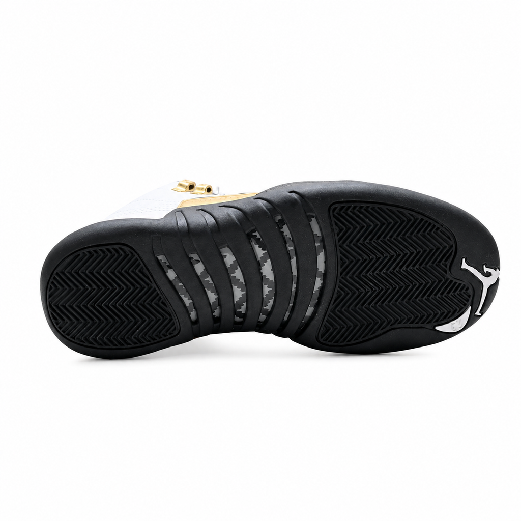 Air Jordan 12 Retro 'Playoffs' | White Tumbled Leather + Black Mudguard + Metallic Gold Accents, Men's Basketball & Lifestyle Sneakers, Iconic High-Top & Premium Durability