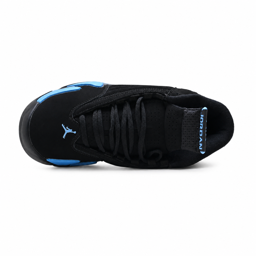 Air Jordan 14 Retro 'Game Royal' | Black Suede + Game Royal Blue Accents + Ferrari-Inspired Design, Men's Basketball & Lifestyle Sneakers, Iconic Performance & Sleek Aesthetics