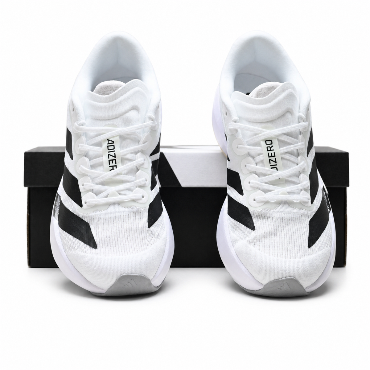 Adidas Adizero Evo SL | Cloud White/Core Black + Lightstrike Pro Foam + Continental Outsole, Lightweight Performance Running Shoes, 2026 Marathon Training Essential