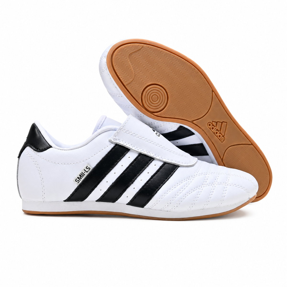 Adidas Originals Taekwondo Velcro Sneakers JQ4774 | White Black Gum Thin Sole | Retro Martial Arts Low-Top Shoes | Unisex Casual Lifestyle Footwear