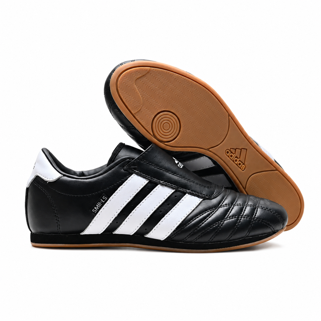 Adidas Originals Taekwondo Velcro Sneakers JQ4774 | White Black Gum Thin Sole | Retro Martial Arts Low-Top Shoes | Unisex Casual Lifestyle Footwear