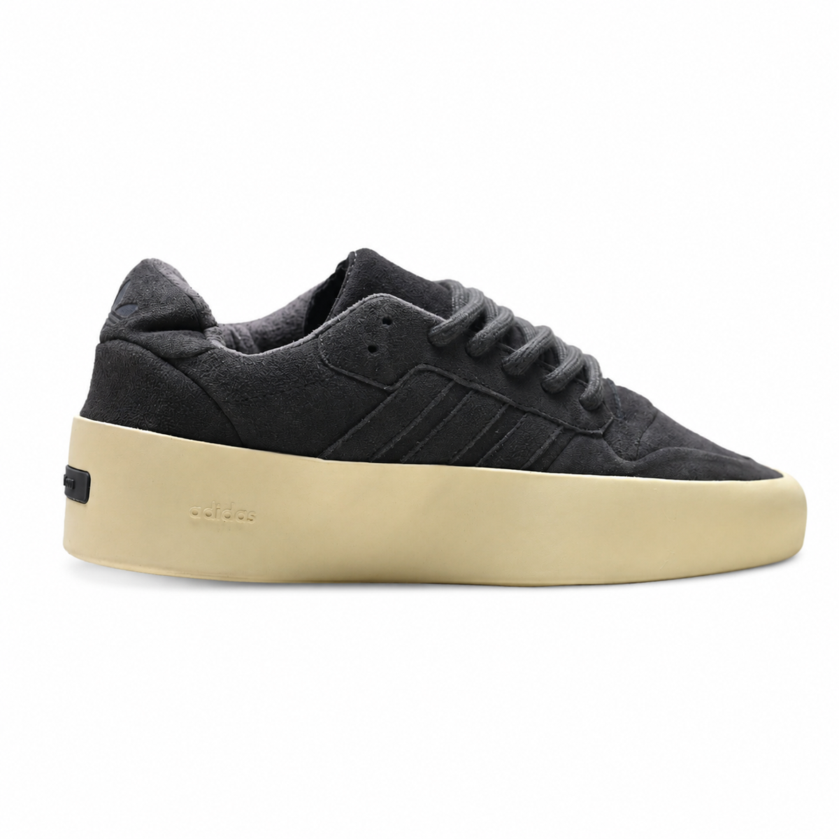 Fear of God x adidas Athletics 86 Lo | Black Suede & Cream Sole | Jerry Lorenzo High-Street Platform Sneakers | Unisex Designer Lifestyle Shoes