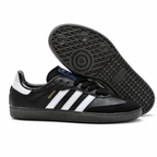 Adidas Originals Samba OG Black and White German Trainer Shoes with Gold-Stamped Logo and Gum Sole Unisex Retro Sneakers