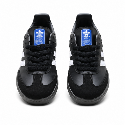 Adidas Originals Samba OG Black and White German Trainer Shoes with Gold-Stamped Logo and Gum Sole Unisex Retro Sneakers