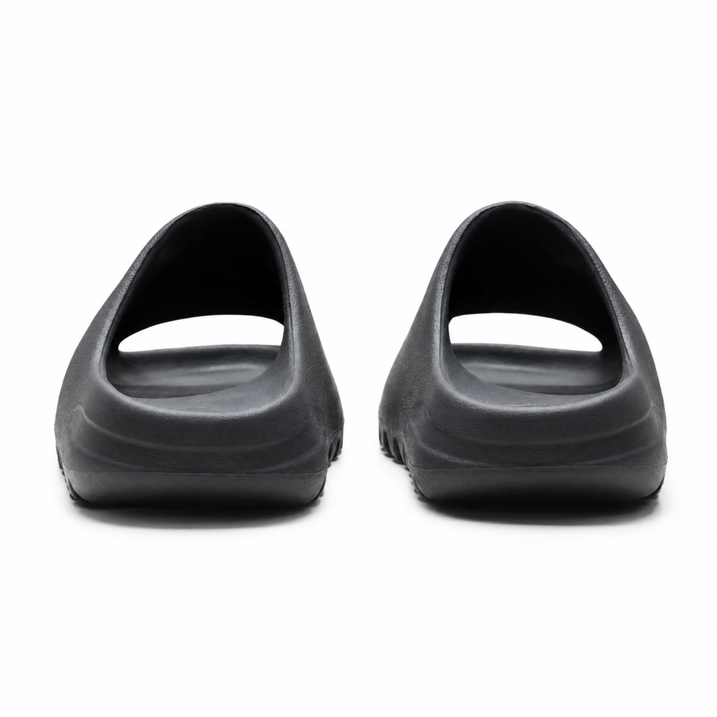 Black EVA Foam Slide Sandals – Unisex Lightweight Cushioned Thick Sole Slip-On Slides