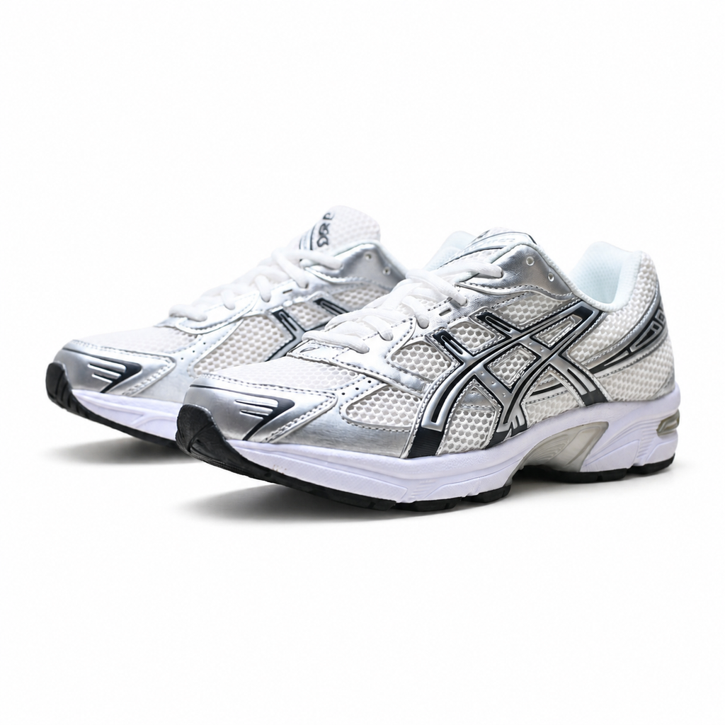 ASICS GEL-1130 White Pure Silver Retro Running Sneakers – Unisex Mesh Cushioned Shoes 1201B020-100