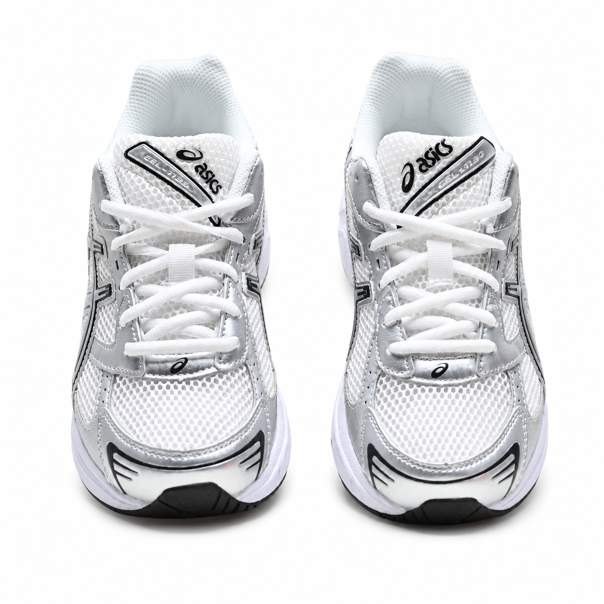 ASICS GEL-1130 White Pure Silver Retro Running Sneakers – Unisex Mesh Cushioned Shoes 1201B020-100