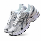 ASICS GEL-1130 White Pure Silver Retro Running Sneakers – Unisex Mesh Cushioned Shoes 1201B020-100