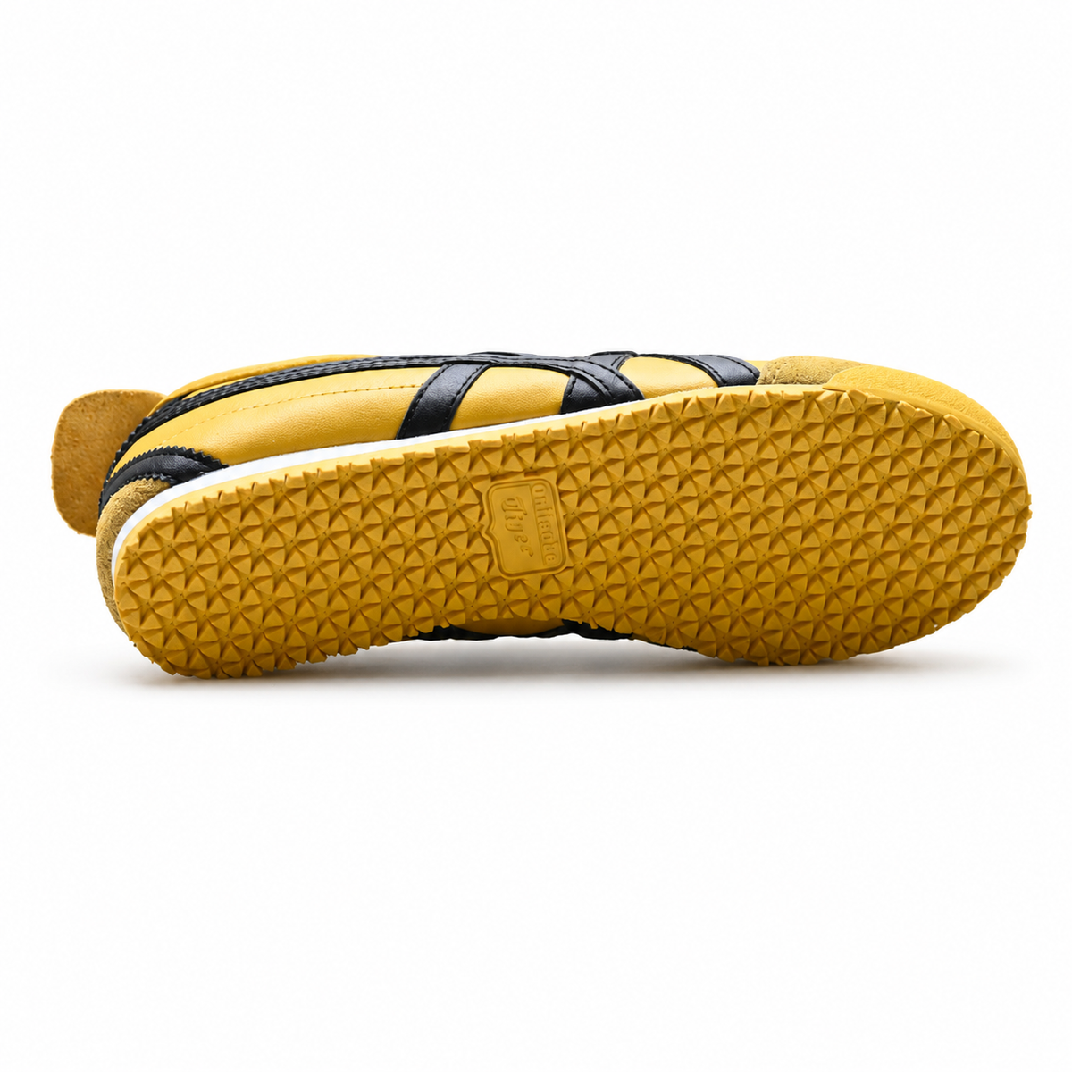 Onitsuka Tiger Mexico 66 Yellow Black Sneakers – Retro Low Top Casual Shoes with Suede Details