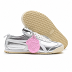 Onitsuka Tiger Mexico 66 | Metallic Silver/White + Retro Y2K Aesthetic + Cream Sole, Unisex Lifestyle Sneakers, Futuristic Streetwear Essential