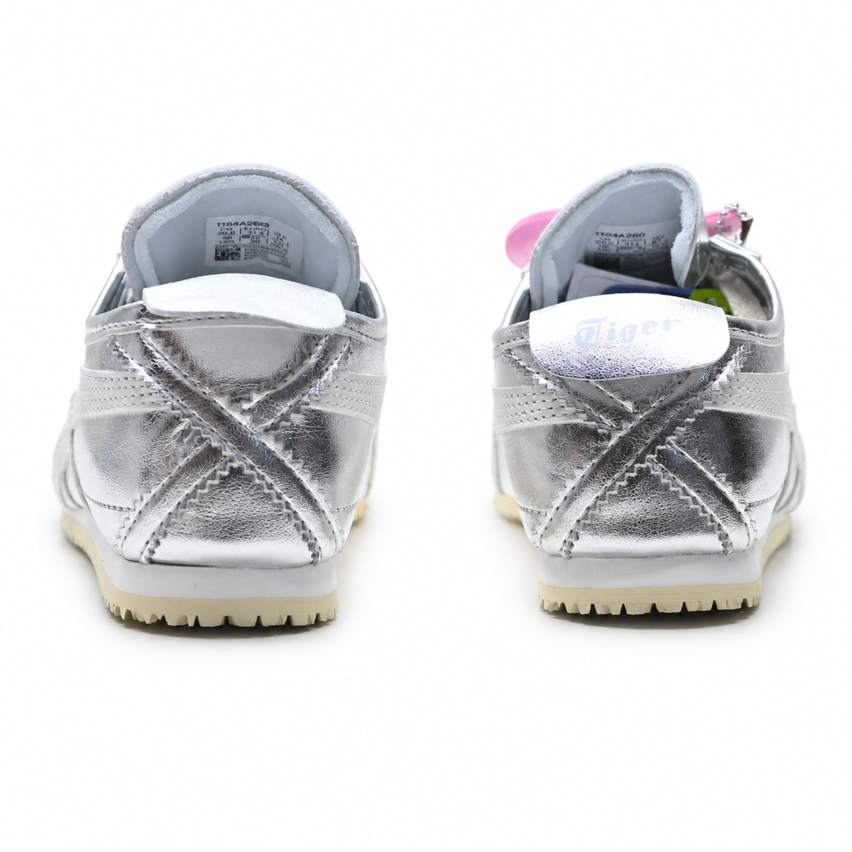 Onitsuka Tiger Mexico 66 | Metallic Silver/White + Retro Y2K Aesthetic + Cream Sole, Unisex Lifestyle Sneakers, Futuristic Streetwear Essential