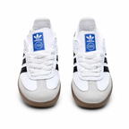 Adidas Samba OG | Cloud White/Core Black + Gum Sole + Gold Branding Unisex Retro Soccer Sneakers 2026 Viral Streetwear Essential