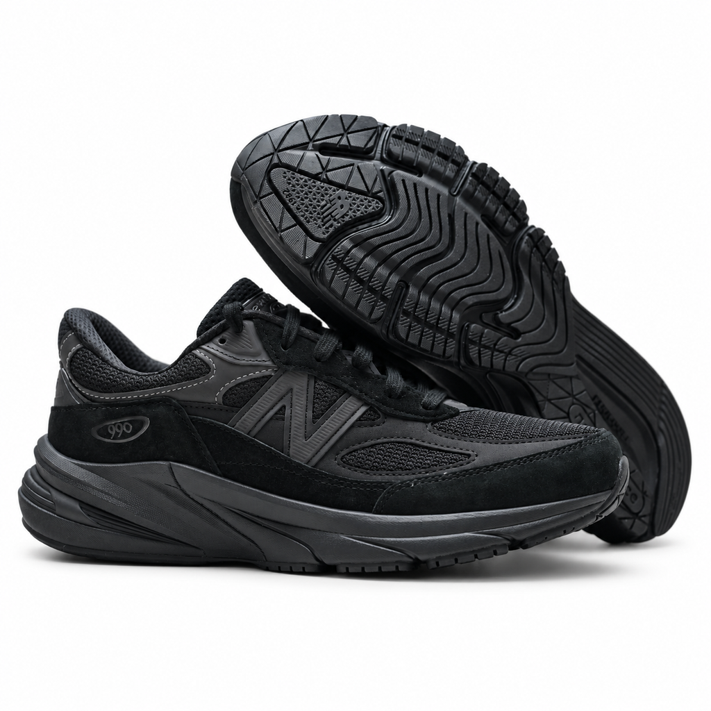 New Balance 990v6 'Black' | Triple Black Suede & Mesh + FuelCell Cushioning + Made in USA, Premium Men's & Women's Lifestyle Sneakers, All-Black Dad Shoes & Running Heritage