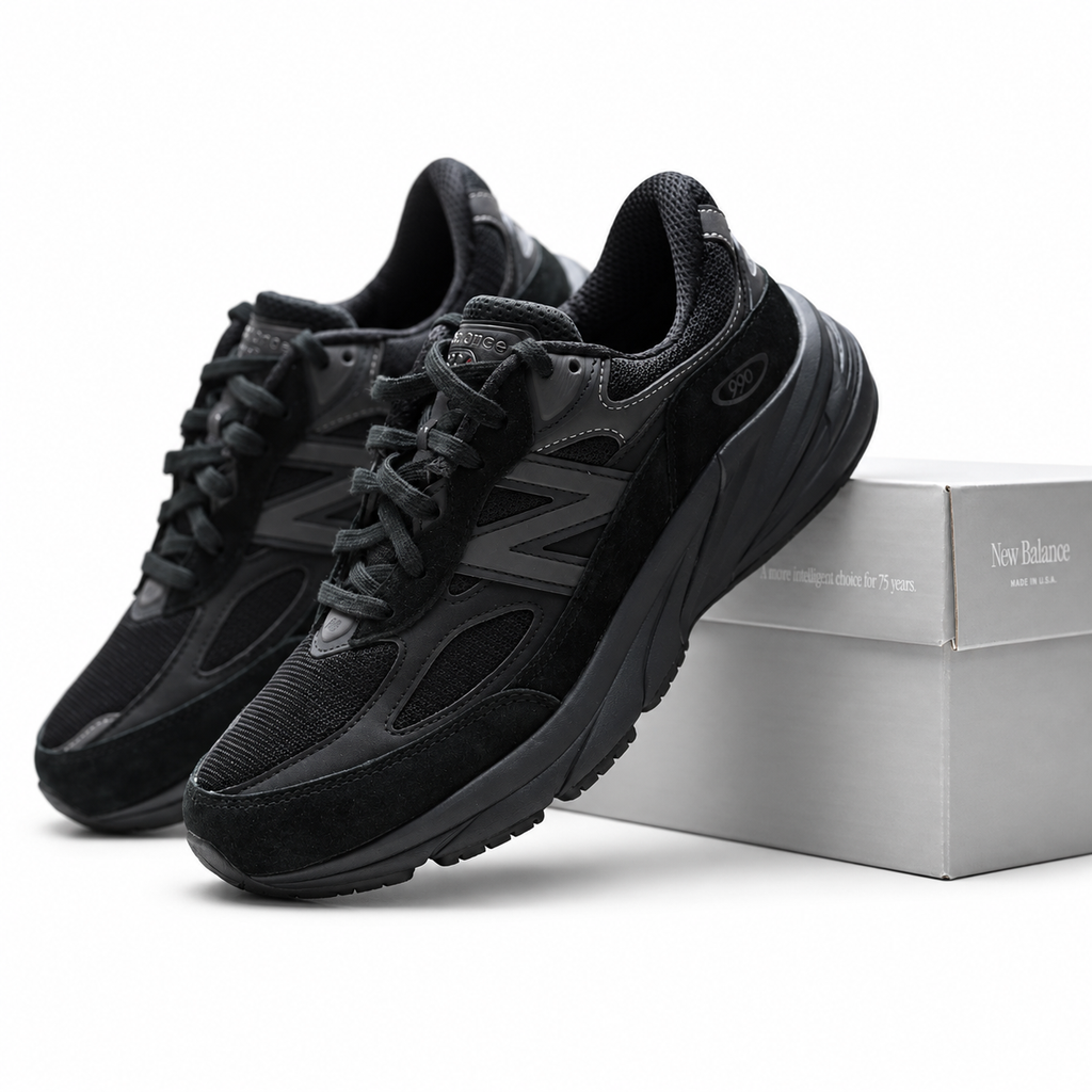 New Balance 990v6 'Black' | Triple Black Suede & Mesh + FuelCell Cushioning + Made in USA, Premium Men's & Women's Lifestyle Sneakers, All-Black Dad Shoes & Running Heritage