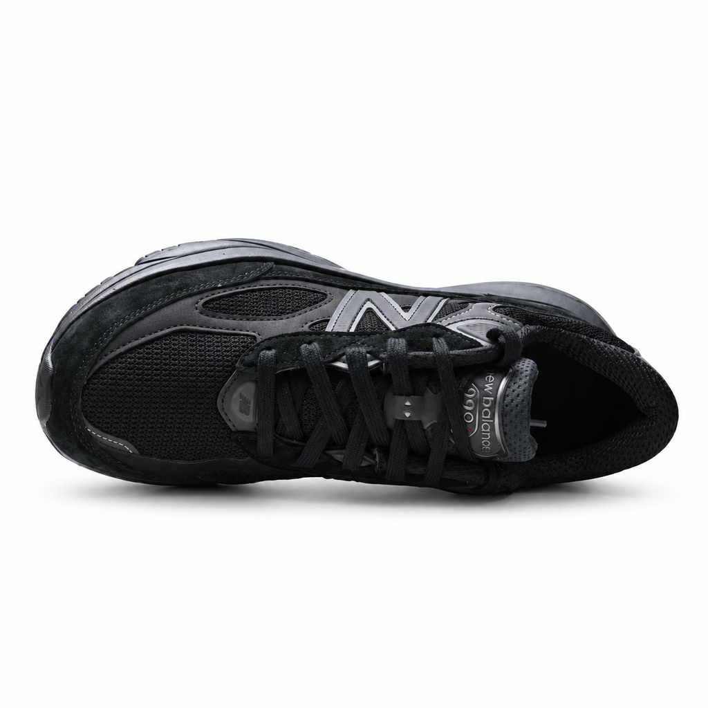 New Balance 990v6 Triple Black Made in USA Sneakers – Suede Mesh Lifestyle Running Shoes with ENCAP Cushioning
