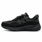 New Balance 990v6 Triple Black Made in USA Sneakers – Suede Mesh Lifestyle Running Shoes with ENCAP Cushioning