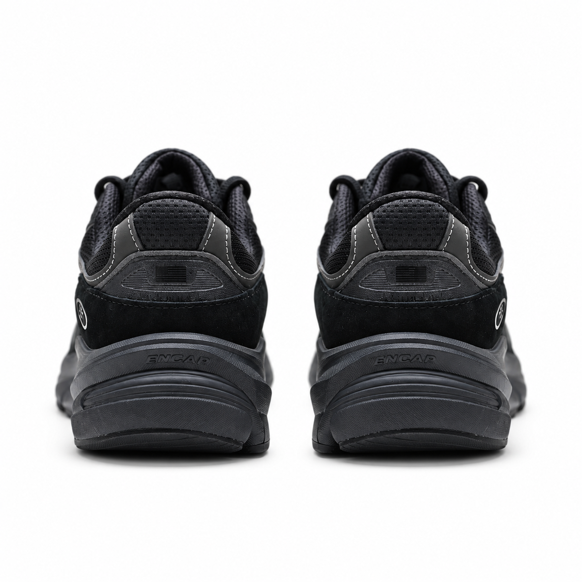 New Balance 990v6 Triple Black Made in USA Sneakers – Suede Mesh Lifestyle Running Shoes with ENCAP Cushioning