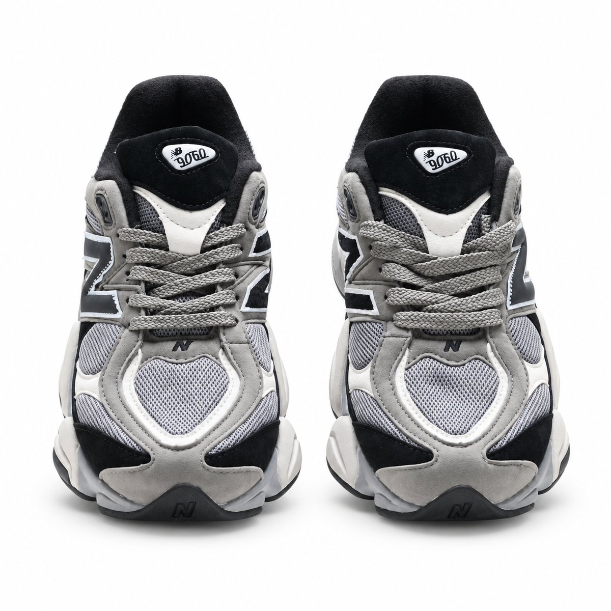 New Balance 9060 Grey Black White Sneakers – Unisex Suede Mesh Chunky Lifestyle Shoes