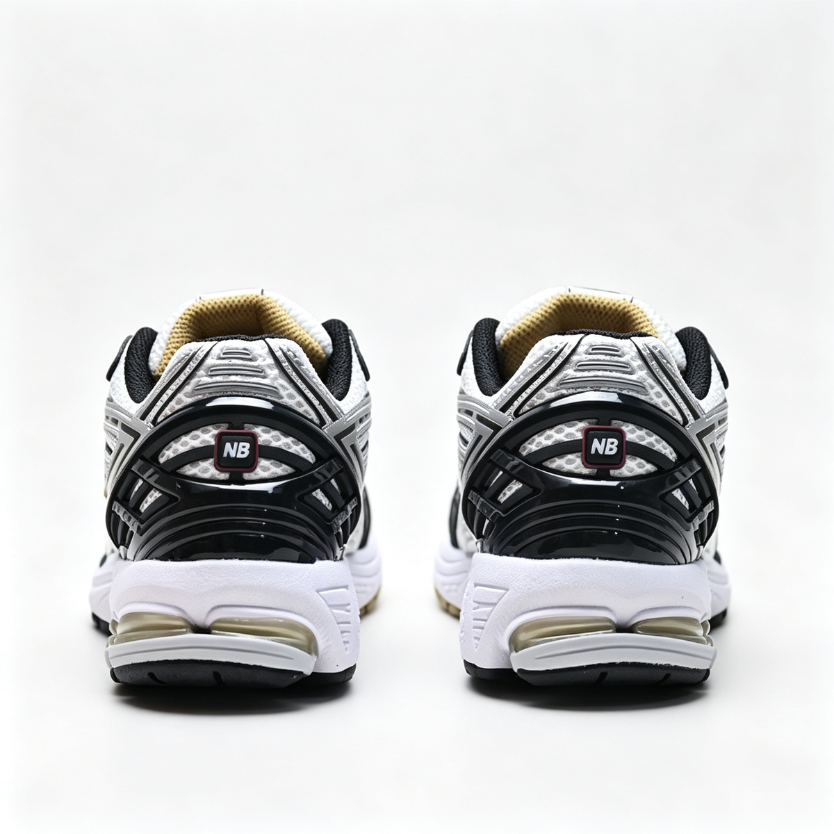 New Balance 1906R White Black Gold Sneakers – Unisex Mesh Retro Running Shoes with N-ERGY Cushioning