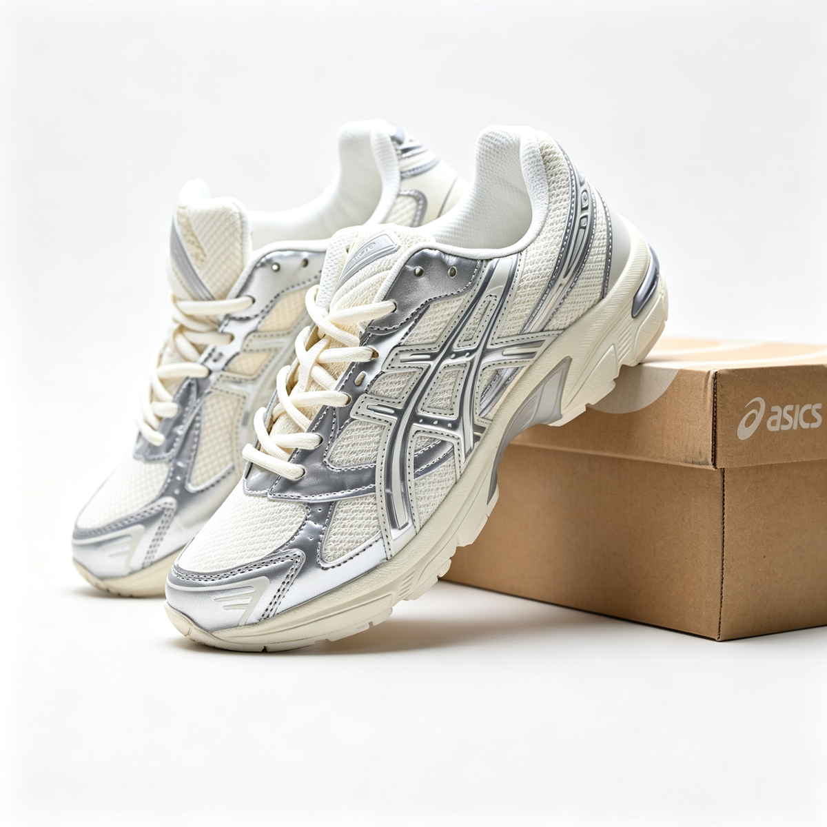 ASICS GEL-1130 Cream Pure Silver Women's Sneakers – Retro Running Shoes with GEL Cushioning
