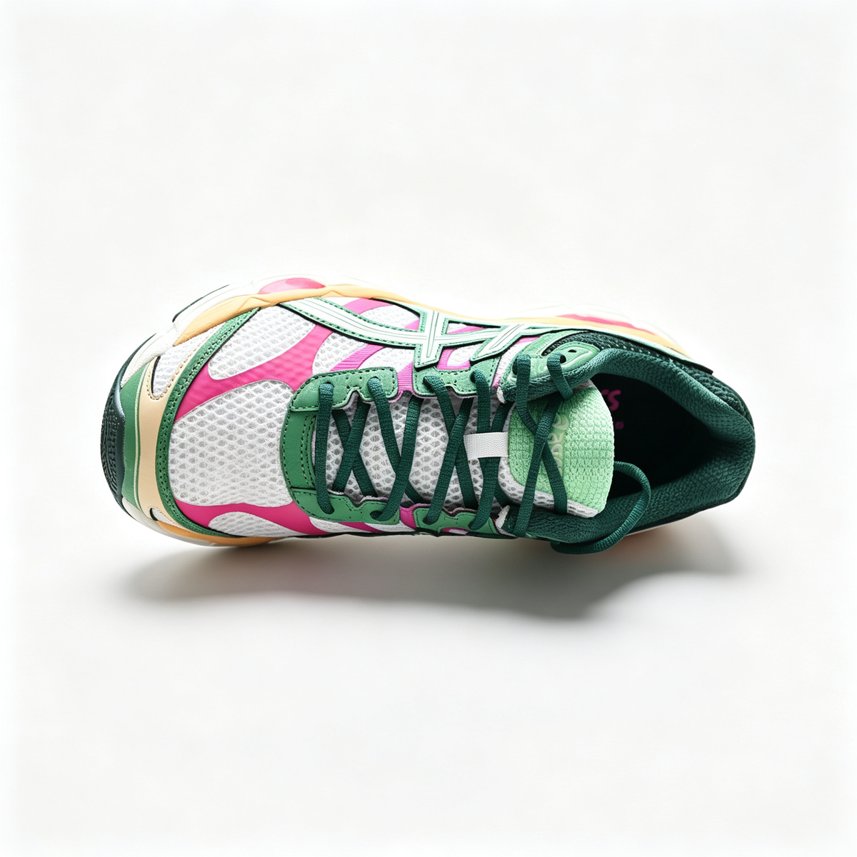 ASICS Gel-Cumulus 16 | Retro green and pink color blocking + GEL cushioning + breathable mesh upper unisex Y2K platform sneakers a must-have item for spring and summer trends
