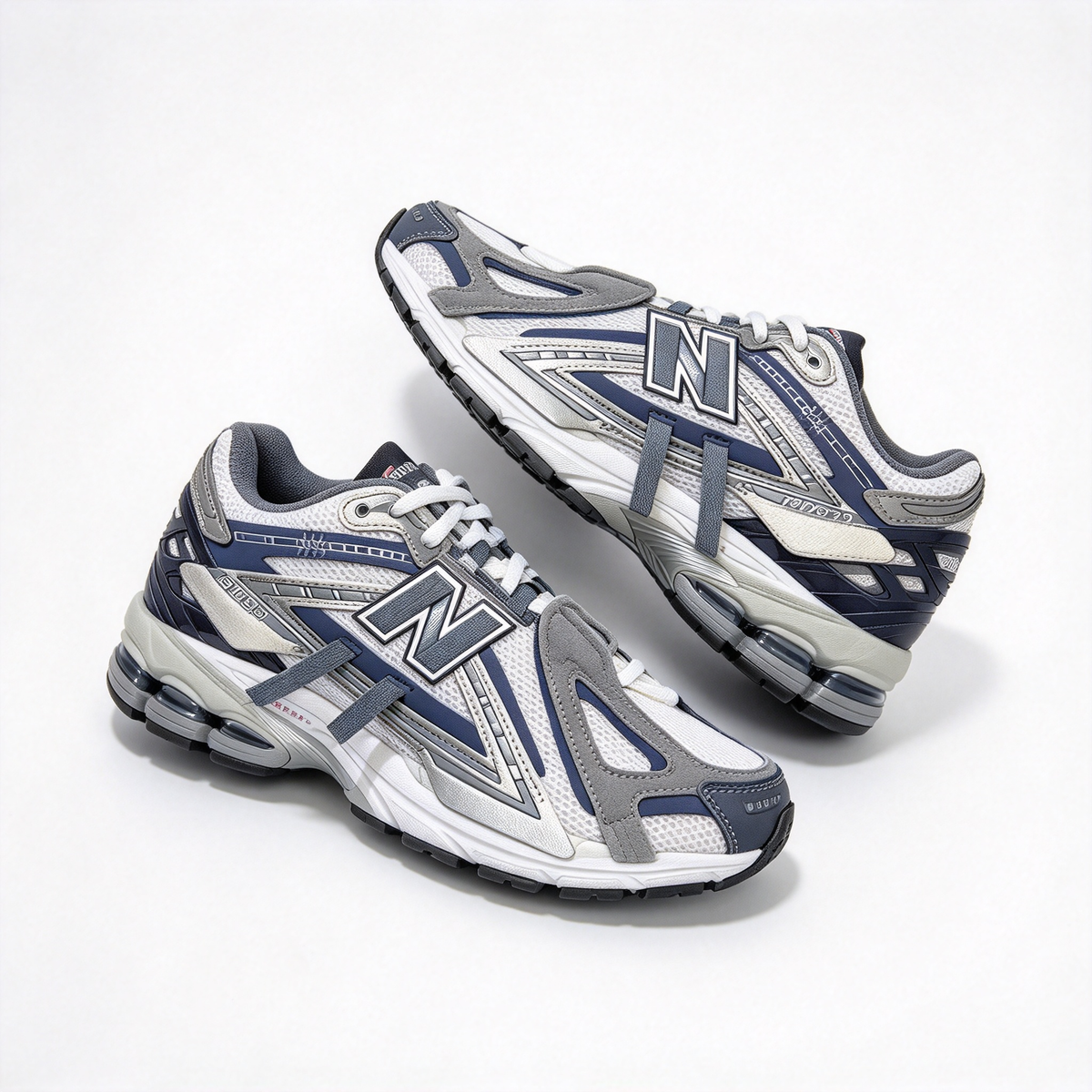 New Balance 1906A Silver Grey & Navy Blue Sneakers | Retro Y2K Dad Shoes | ABZORB + N-ERGY Cushioning | Unisex | Breathable Mesh & Synthetic Leather | Lightweight & Stable