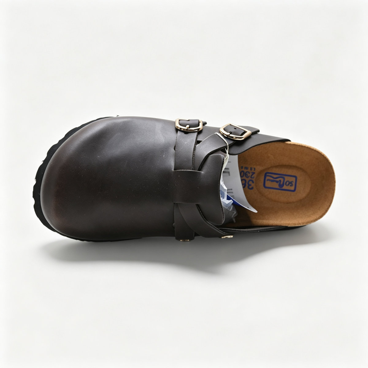 Birkenstock Boston | Black Smooth Leather + Super Grip Sole + Double Strap, Unisex Waterproof-Ready Clogs, Premium Orthopedic Slip-Ons